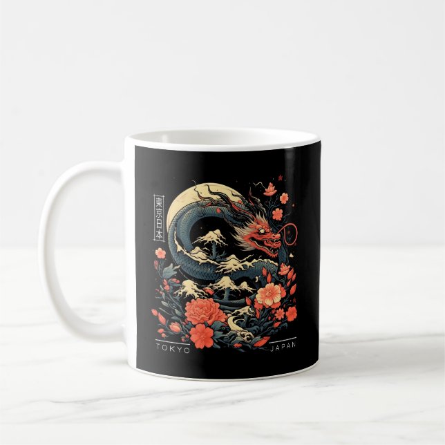 Japanska Tokyo Dragon Asian Tattoo 80Mobile€™S Sti Kaffemugg (Vänster)