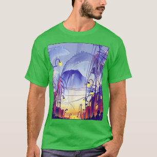 Japanska Tokyo Night Anime Fantasy Asian Japa T Shirt