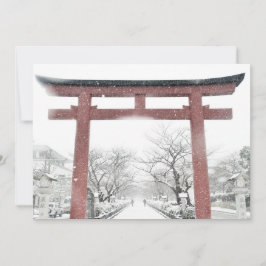 Japanska Torii Grind i vinterinbjudan Inbjudningar