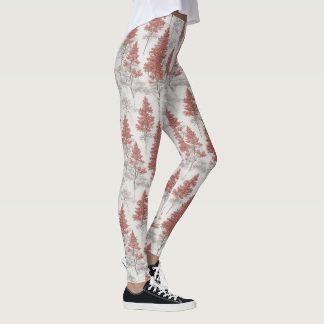 Japanska träd faller vinter mönster leggings (Höger)
