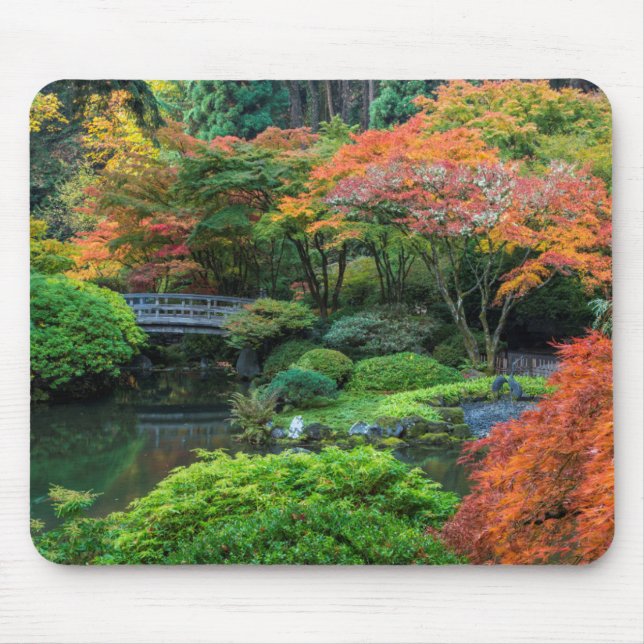 Japanska trädgårdar på hösten i Portland, Oregon 3 Musmatta (Framsidan)