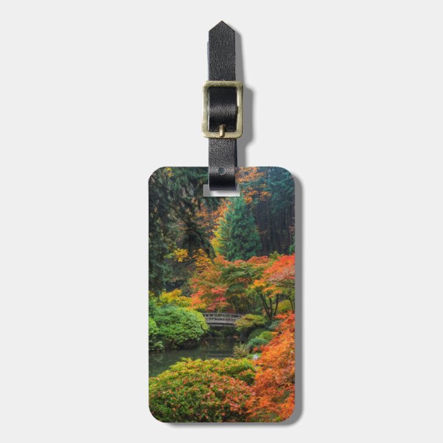 Japanska trädgårdar på hösten i Portland, Oregon 5 Bagagebricka (Vertikal Framsida)