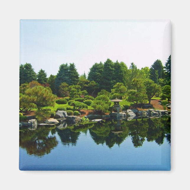 Japanska trädgårdar vid botaniska trädgårdar i Den Magnet (Framsidan)