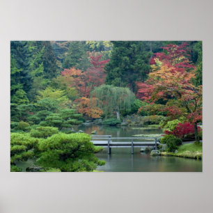 Japanska trädgården i Washington Park Poster