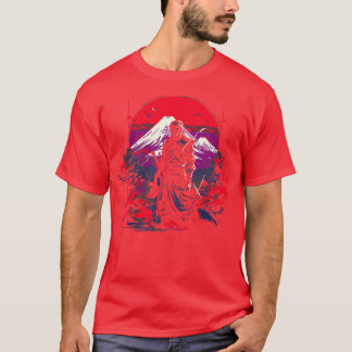Japanska Traditional Mount fuji Japan Geisha 3 T Shirt