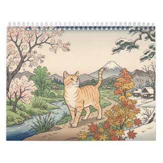 Japanska träsnitts-katter – 12 månader av japanska kalender