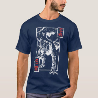 Japanska TRe-Stil i Aesthetic Dinosaur Japan T Shirt