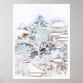 Japanska Ukiyo-e av 47 Ronin Fighting Samurai Poster