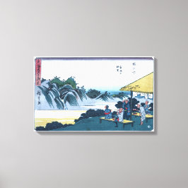 Japanska Ukiyo-e av det Fudesute berg Canvastryck