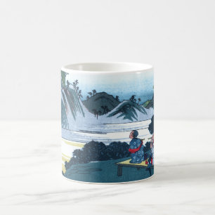 Japanska Ukiyo-e av det Fudesute berg Kaffemugg