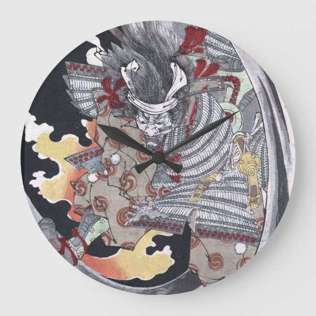 Japanska Ukiyo-e Yokai Ghost av Yoshitoshi Stor Klocka (Framsida)