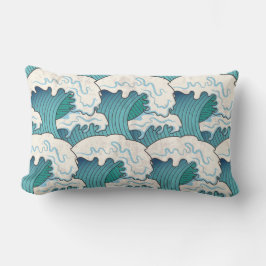 Japanska Vågar Lumbar Dekorativ kudde