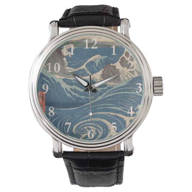 Japanska Vågar Naruto Whirlpool Artwork Armbandsur (Framsida)