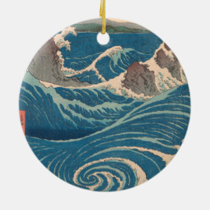 Japanska Vågar Naruto Whirlpool Artwork Julgransprydnad Keramik