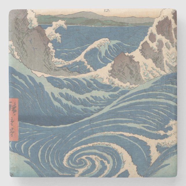 Japanska Vågar Naruto Whirlpool Artwork Underlägg Sten (Framsidan)