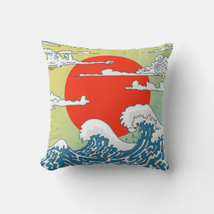 Japanska vågor kudde