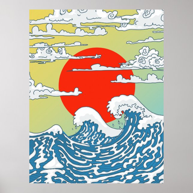 Japanska vågor poster (Framsidan)