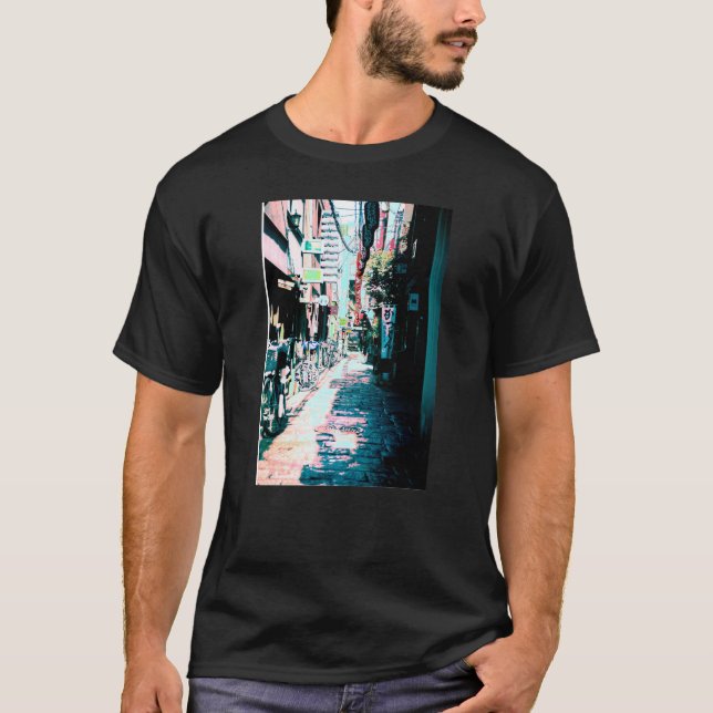 Japanska Vaporwave 80:s 90's Lofi Tokyo Streetwear T Shirt (Framsida)