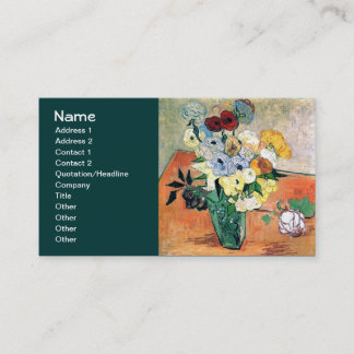 Japanska Vas Ro Anemones Van Gogh Fine Art Visitkort