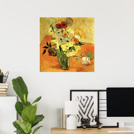 Japanska Vas, Ro, Anemones, Vincent van Gogh Poster