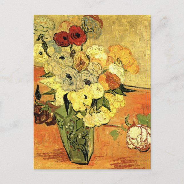 Japanska Vas, Ro, Anemones, Vincent van Gogh Vykort (Framsida)