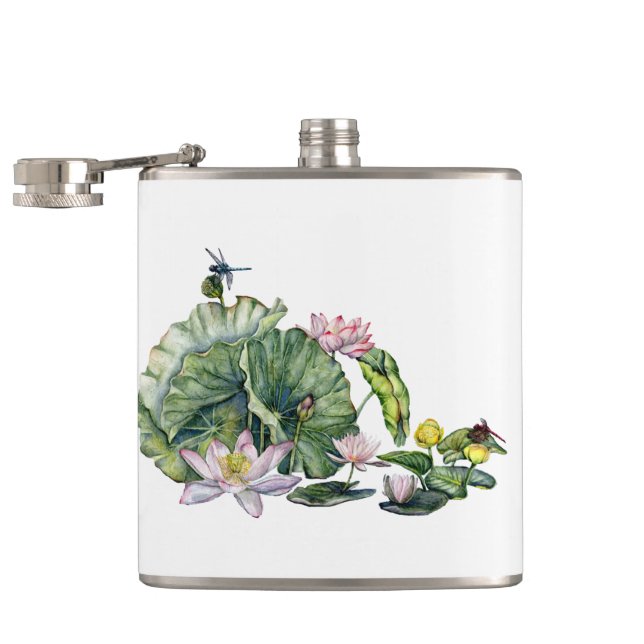 Japanska Vatten Lilies och Lotus Flowers Fickplunta (Öppnad)