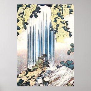 Japanska vattenfall Illustration Poster