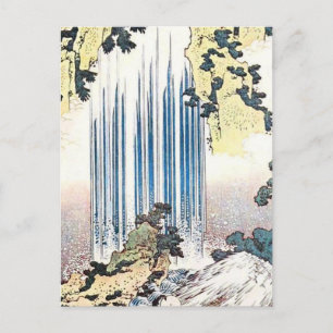 Japanska vattenfall Illustration Vykort