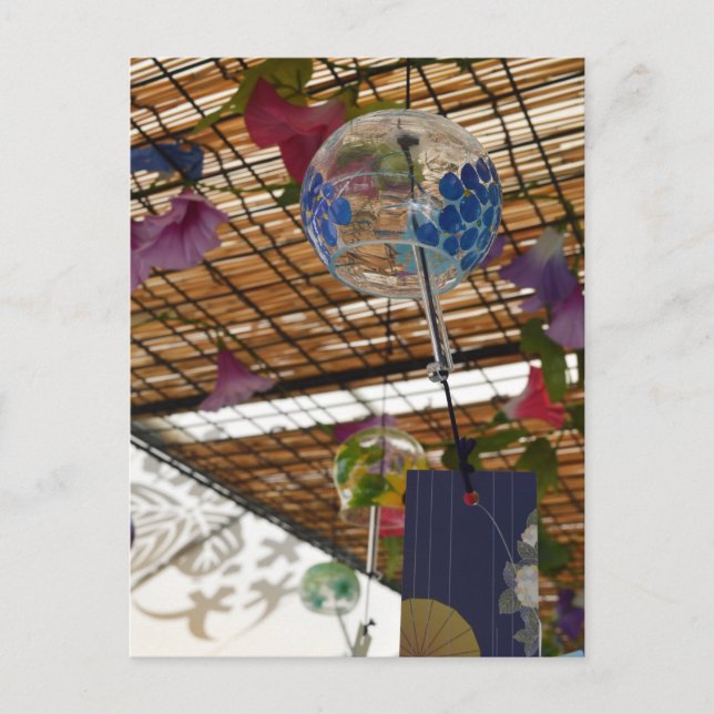 Japanska vindklockor (fuurin) vykort (Framsida)