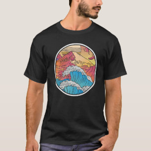 Japanska Vinkara Kanagawa Wave Mount Fuji Japan Va T Shirt