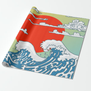Japanska Vinkarare Kanvastryck Presentpapper