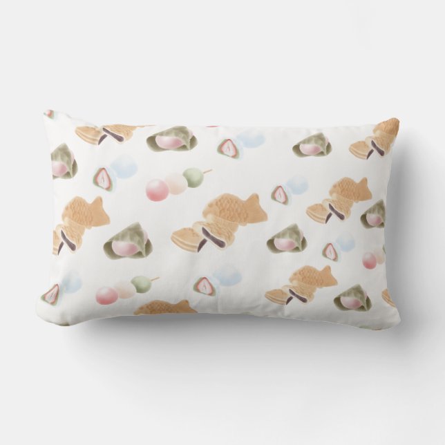 Japanska Wagashi Mönster Lumbarkudde (Framsida)