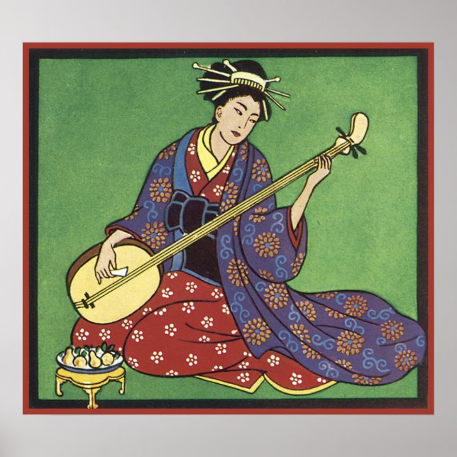 Japanska Woman Poster (Framsidan)