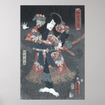Japanska Woodblock Skriv ut Ichikawa Danjuro