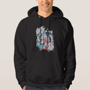 Japanska Yin Yang Koi Fish Hoodie