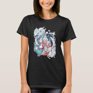 Japanska Yin Yang Koi Fish T Shirt