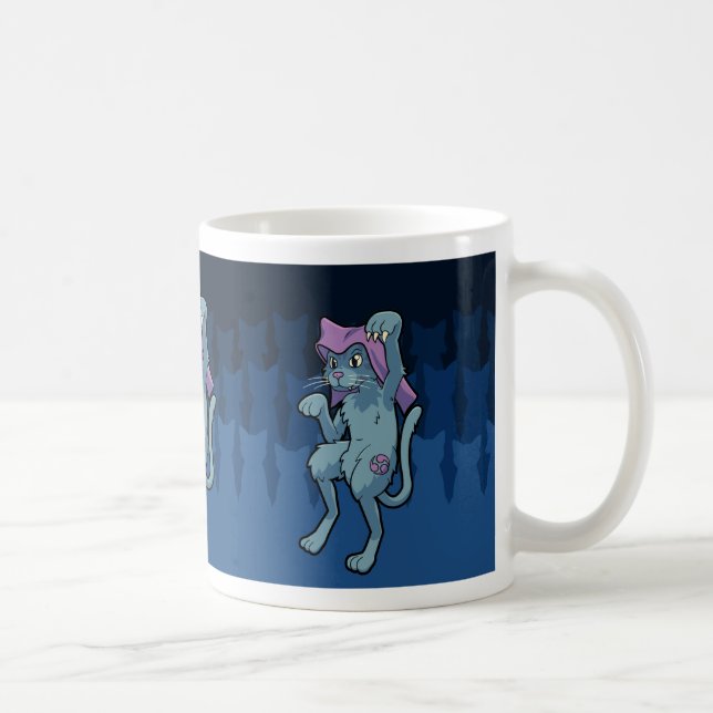 Japanska Yokai Bakeneko- Dancing Cat Kaffemugg (Höger)