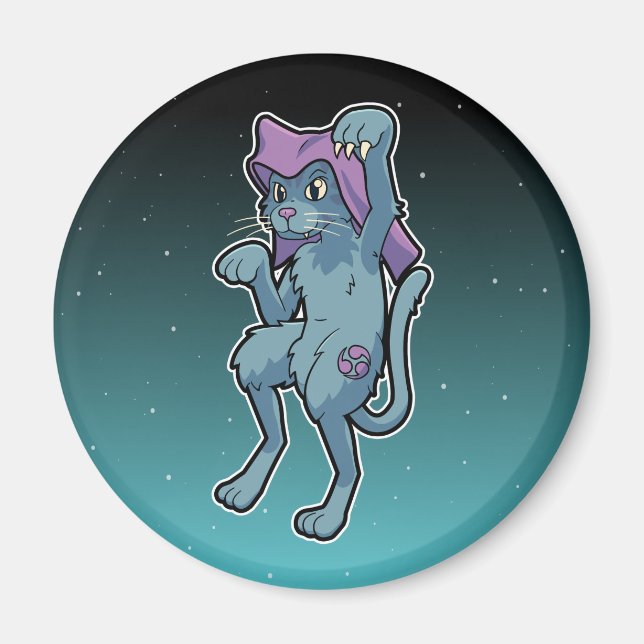 Japanska Yokai Cat-Cute Bakeneko Magnet (Framsidan)