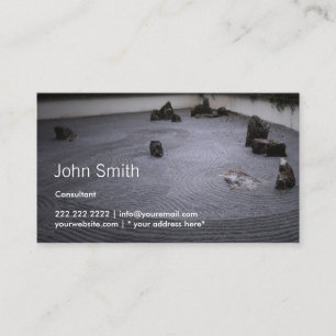 Japanska Zen Garden Consulting-Affärskortet Visitkort