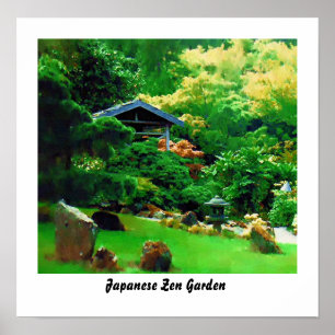Japanska Zen Garden Poster