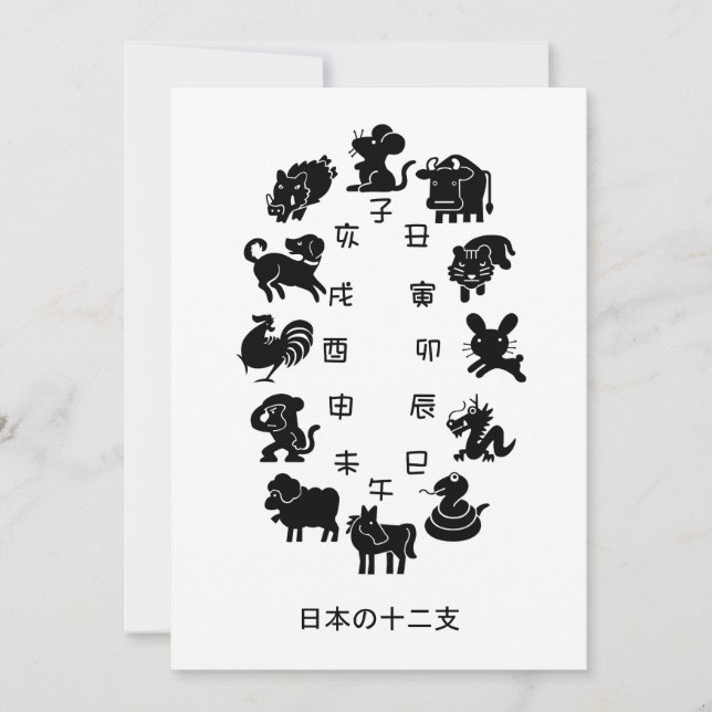 Japanska zodiaken julkort (Framsida)
