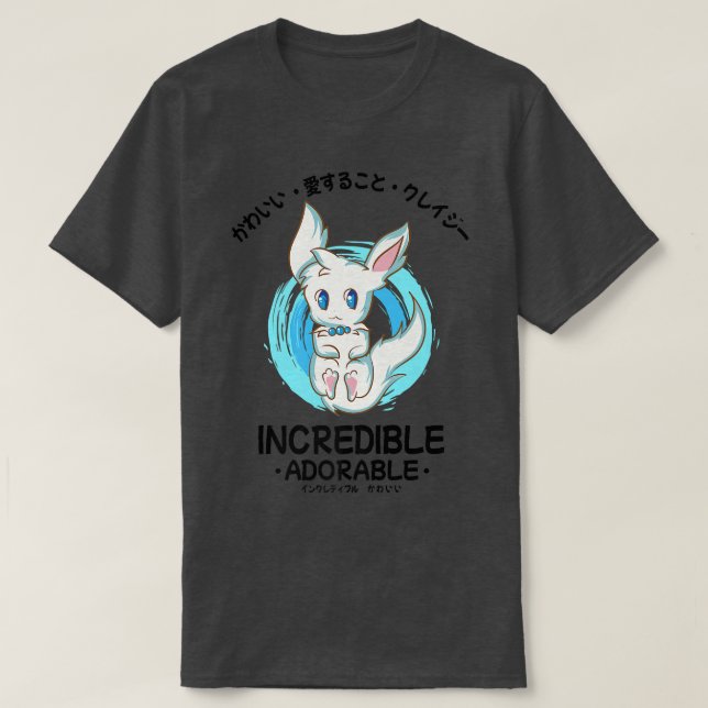JapanskaKawaii Cute Bunny Fo Otrovärdig Adsible P T Shirt (Design framsida)