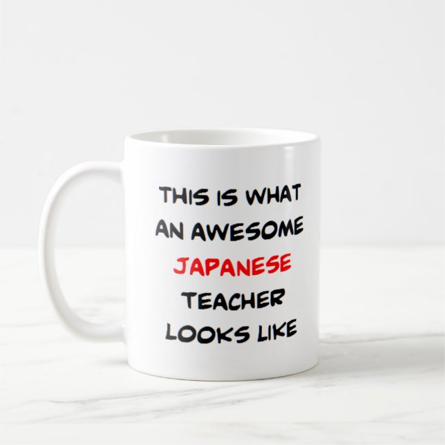 japansklärare, fantastisk kaffemugg (Vänster)