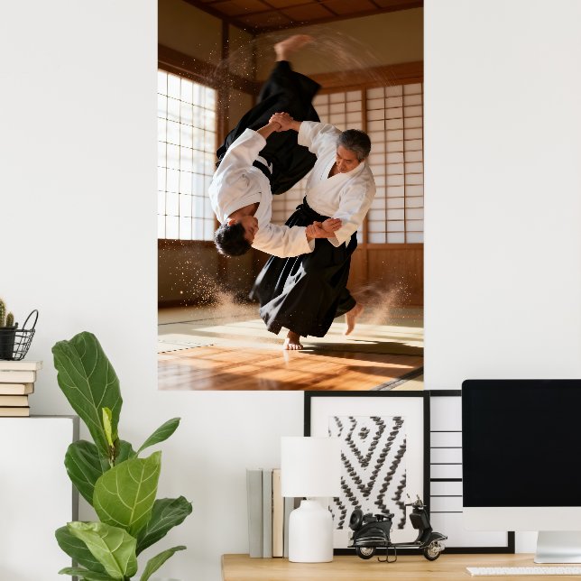 Japanskt Aikido Poster (Hemmakontoret)