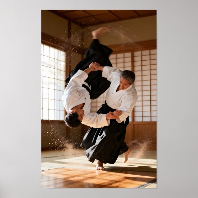 Japanskt Aikido Poster (Framsidan)