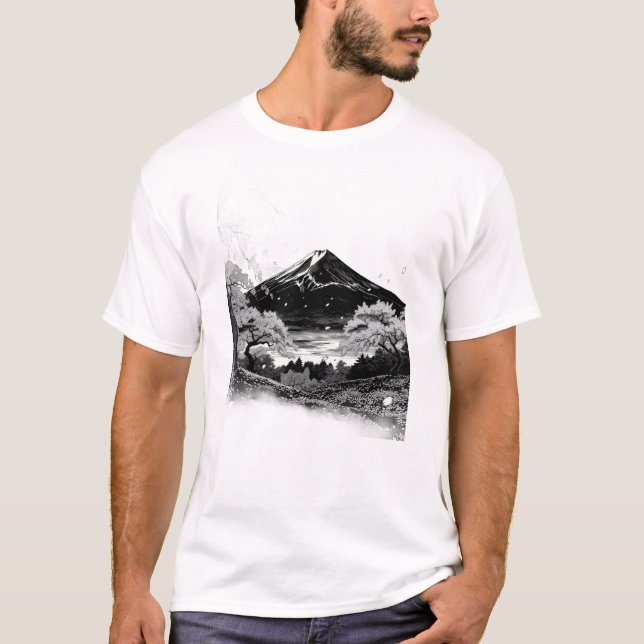 japanskt berg t shirt (Framsida)