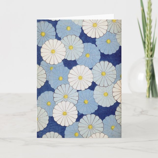 Japanskt blom- hälsningkort kort (Framsida)