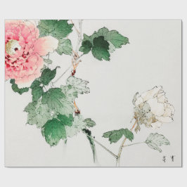 JAPANSKT BLOMMATRÄKLOSSTRYCK som slår in papper Presentpapper