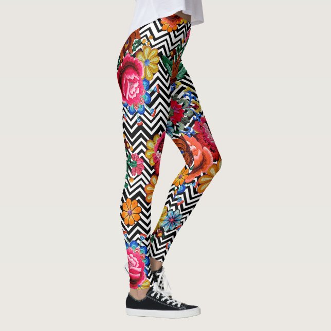 Japanskt blomstermönster  leggings (Höger)