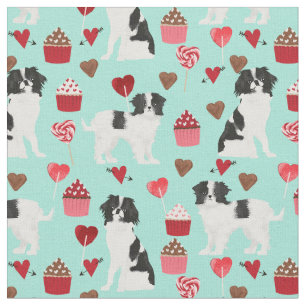japanskt chin-hund valentines mint tyg
